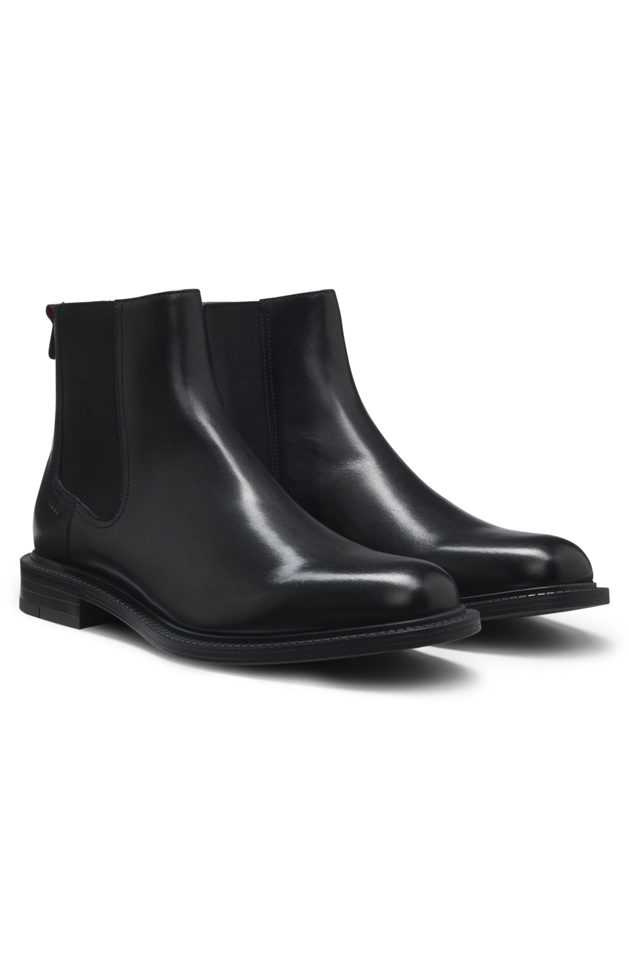 HUGO Lysander_cheb_lt Chelseaboots Сапогиette, Business-Boots mit seitlichem Stretcheinsatz