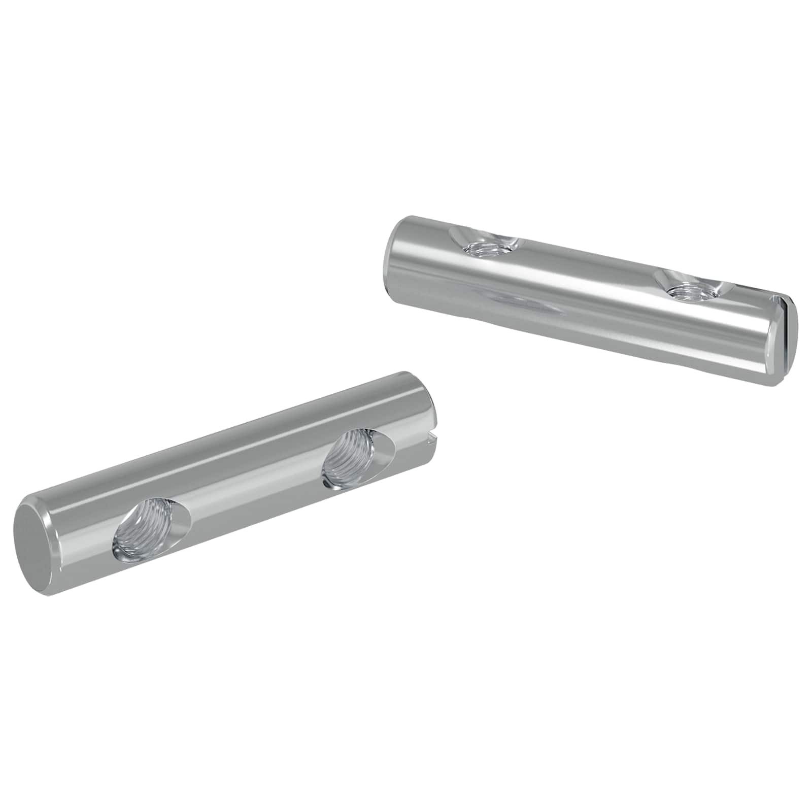 vidaXL Muttern Mutter 2 Stk. Zink-beschichtet 60 x 12 mm Eisen, (2-St)