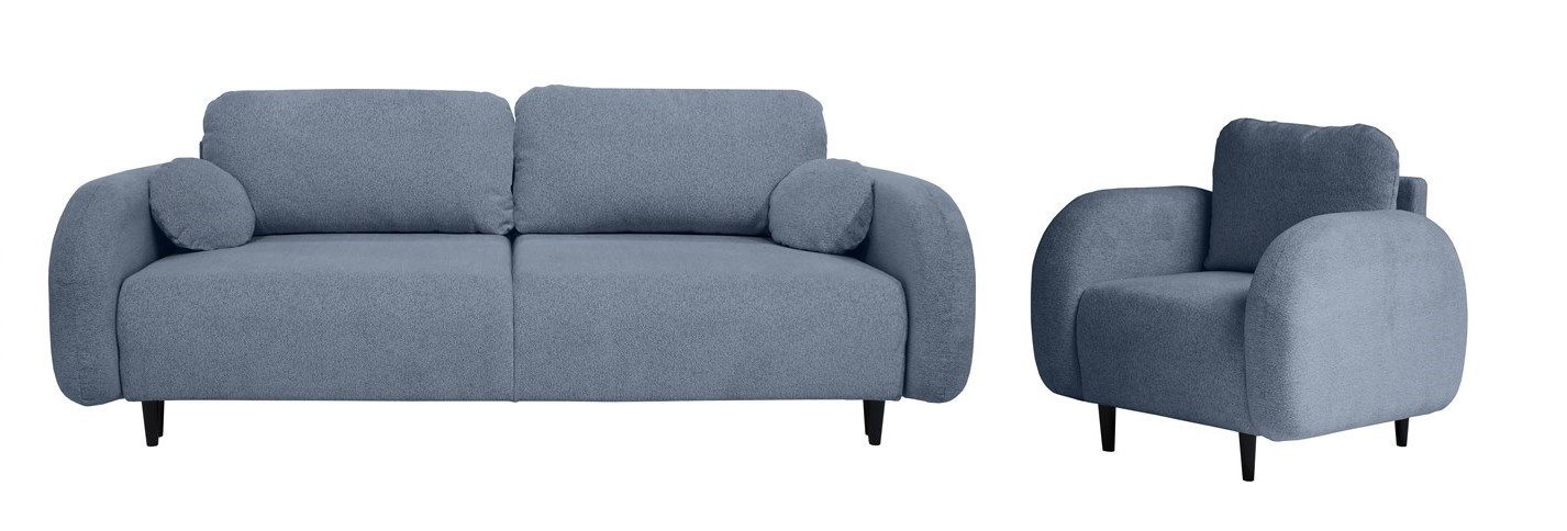 MOEBLO Polstergarnitur Carina, (Wohnzimmergarnitur Zweisitzer-Sofa Sessel günstig online kaufen