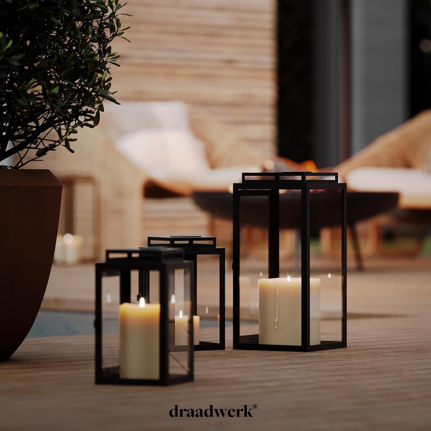 draadwerk® Kerzenlaterne Laternen 2er Set, Gartenlaterne, Wohndekoration für Innen & Außen