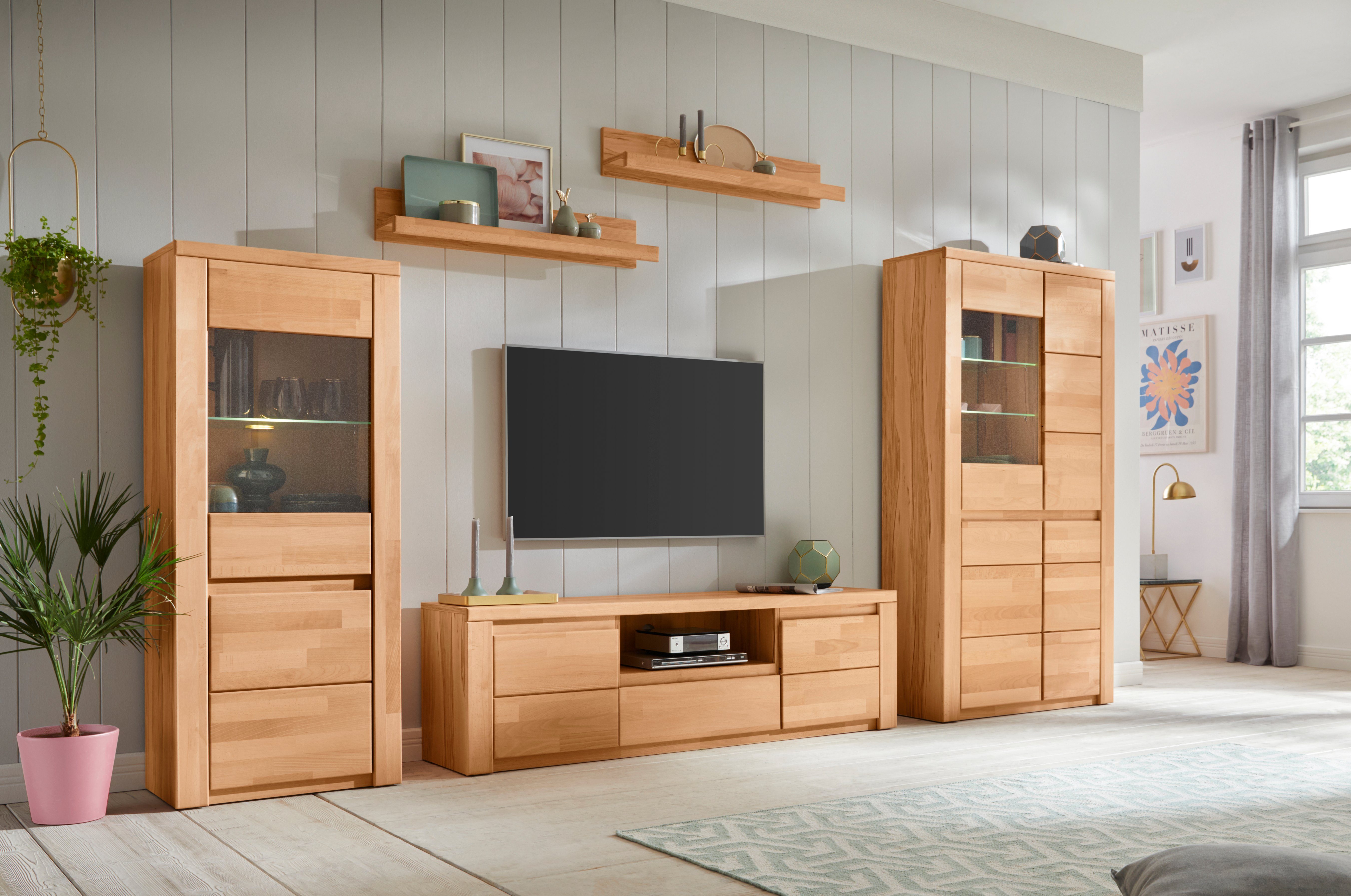 Premium collection by Home affaire Wohnwand »Burani«, (Set, 4-St),  teilmassives Holz online kaufen | OTTO
