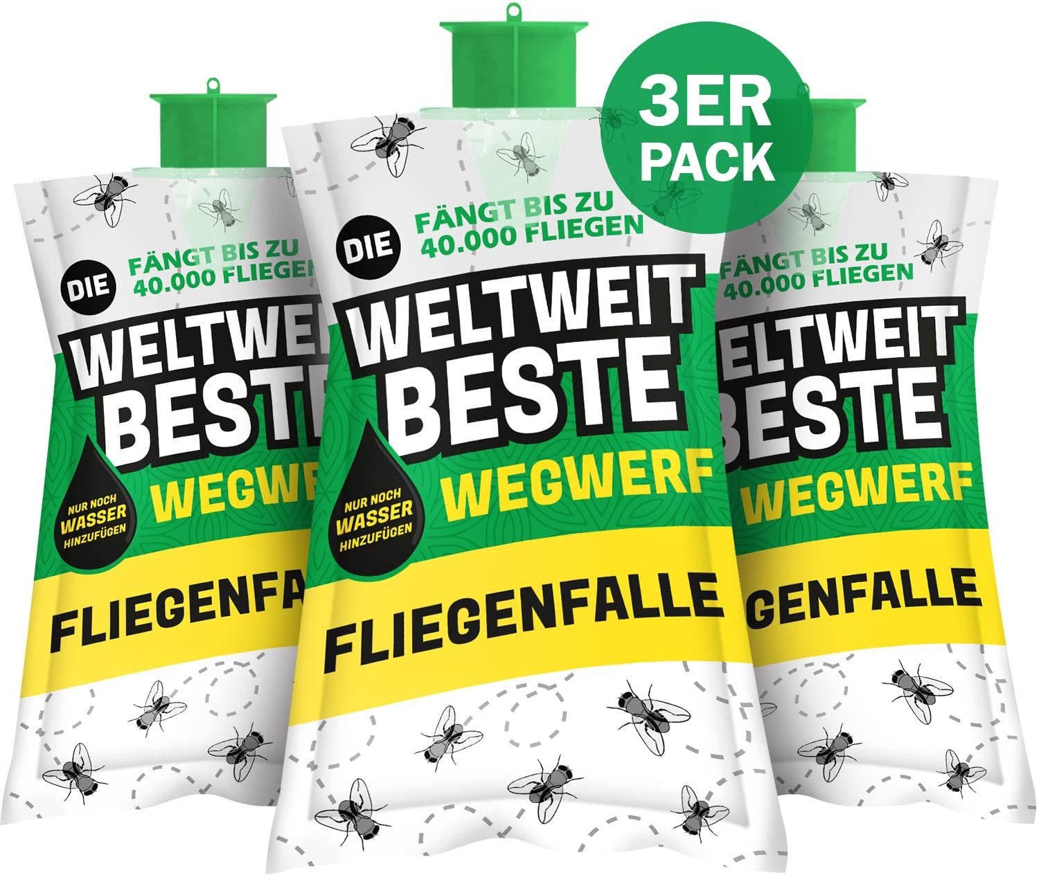 Fliegenklatsche Fliegenfalle für Draußen Fliegenfänger Beutel Fliegenabwehr Outdoor