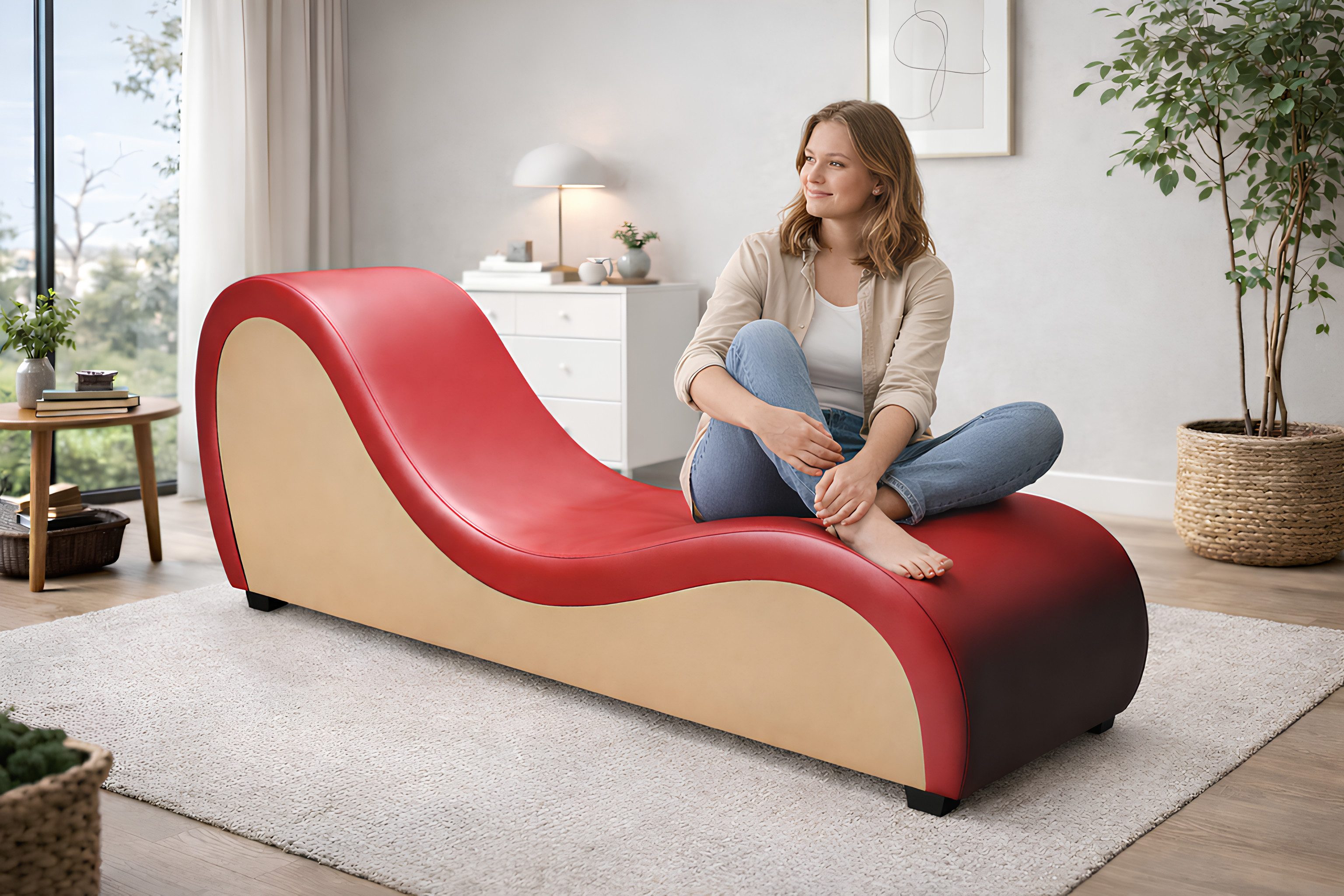 Xlmoebel Chaiselongue Luxus Tantrasofa – Chaiselongue Relax Liege & Designer Sessel Sofort, Chaiselongue 1 Teile, Hergestellt in Europa