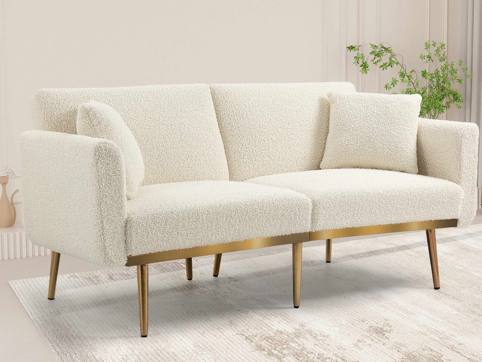KLAM HOME Sofa Schlafsofa 3-Sitzer-Sofa 3-fach günstig online kaufen