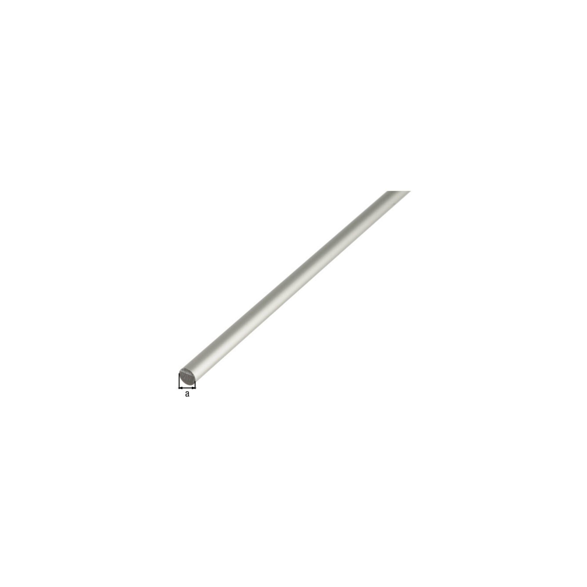 Alberts Türfeststeller GAH Alberts Rundstange glatt, Durchmesser 6mm, L1000mm Aluminium sil