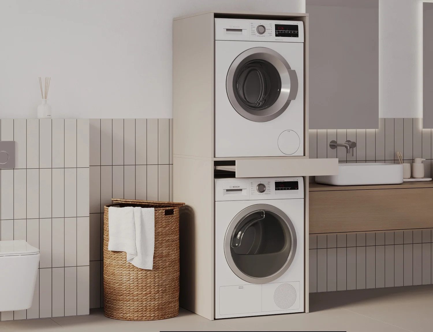 Platan Room Waschmaschinenumbauschrank Waschmaschinenschrank für Waschmasch günstig online kaufen