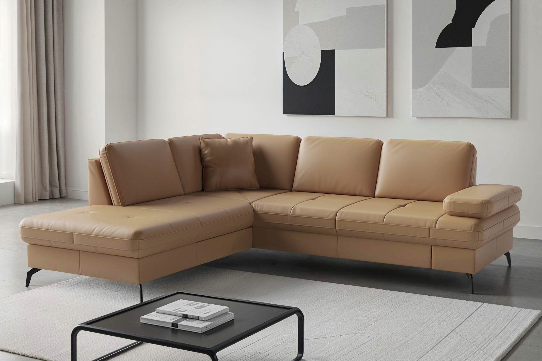 sit&more Ecksofa Morris Jubi, Ottomane, Breite 238 cm, mit Armteilfunktion, wahlweise mit Schlaffunktion