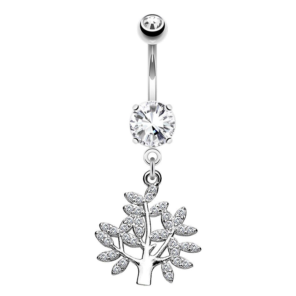 Bauchnabelpiercing Piercing Banane Chirurgenstahl Kristall Lebensbaum