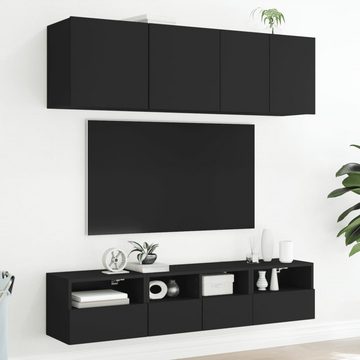 vidaXL TV-Wand TV-Wandschrank Schwarz 40x30x30 cm Holzwerkstoff, (1-St)