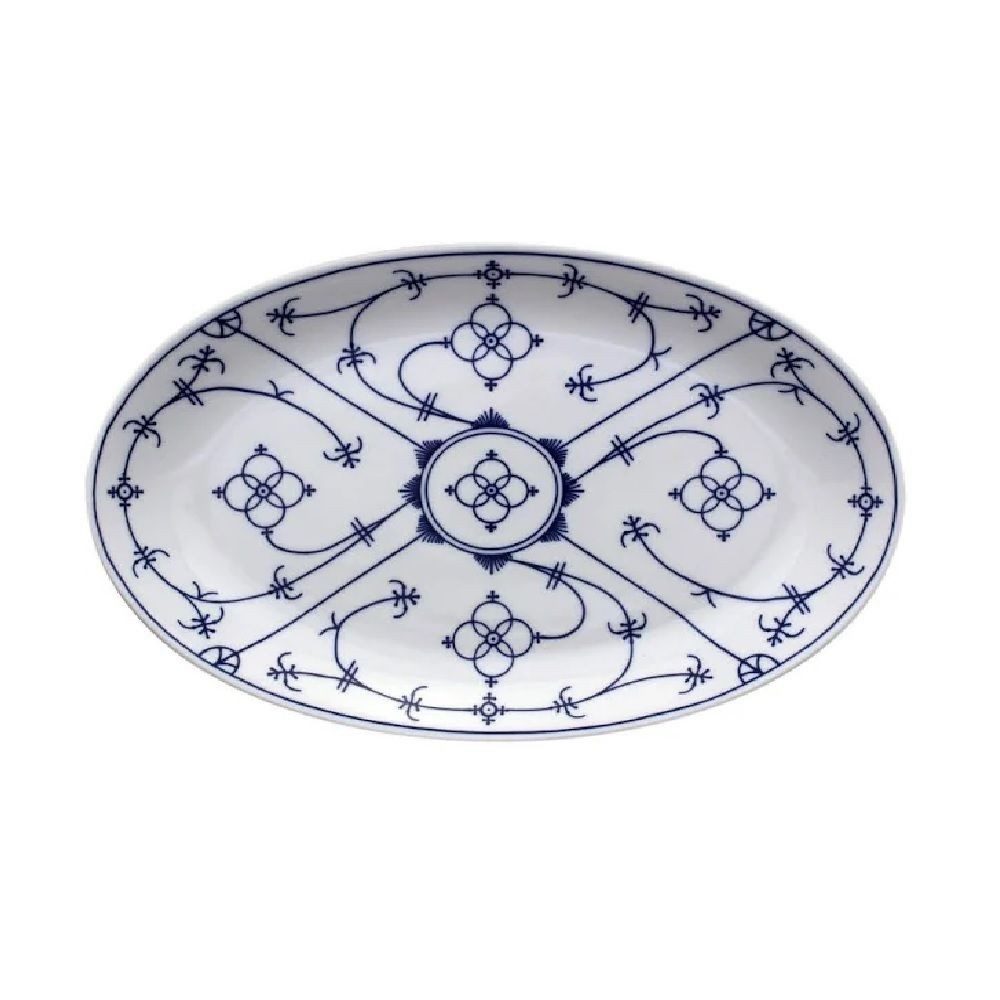 Winterling® Porzellan Germany Servierplatte Winterling Indischblau Servierplatte oval 28cm, Porzellan, (Packung)