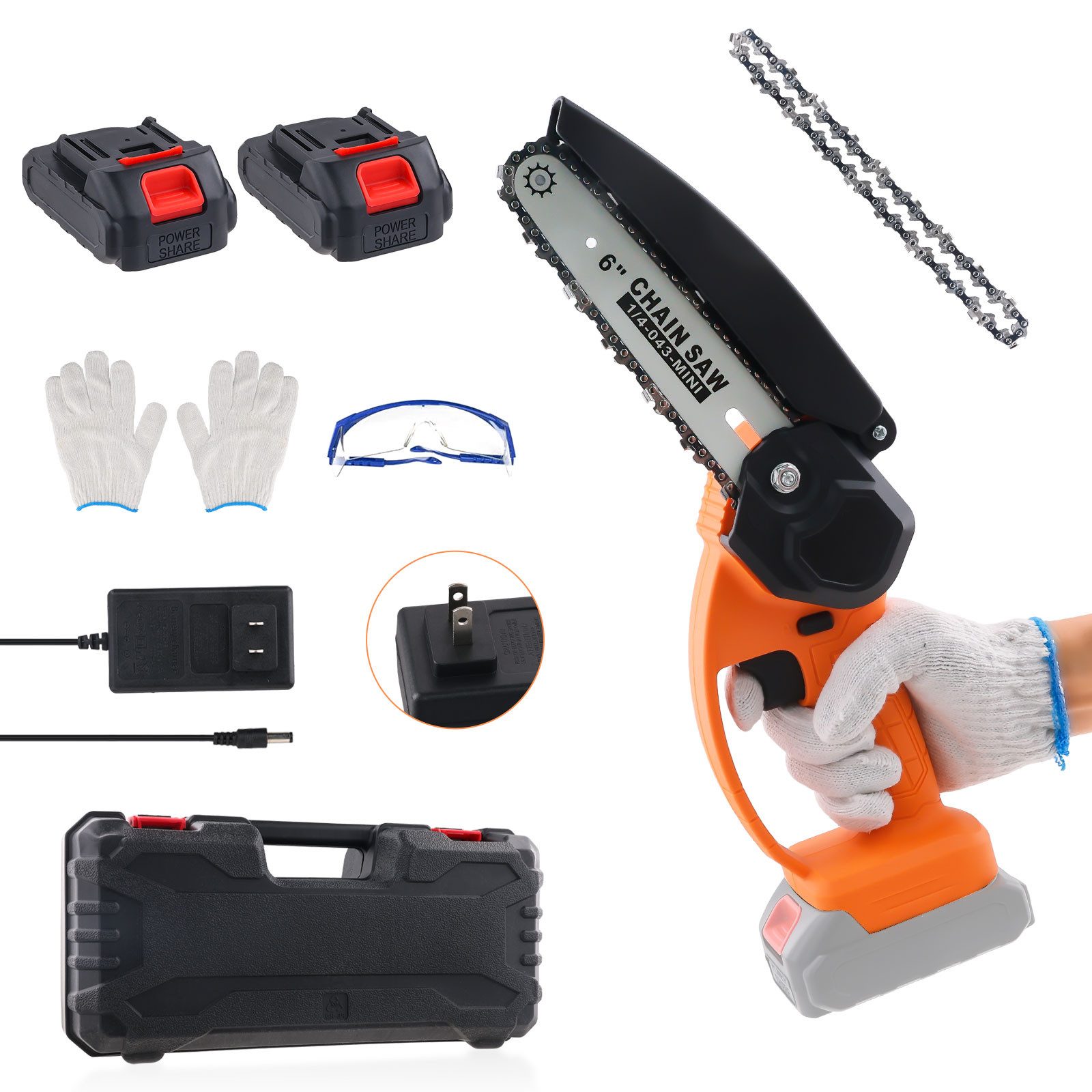 PODOFO Elektro-Kettensäge 12/6" Akku-Kettensäge bürstenlos Power günstig online kaufen