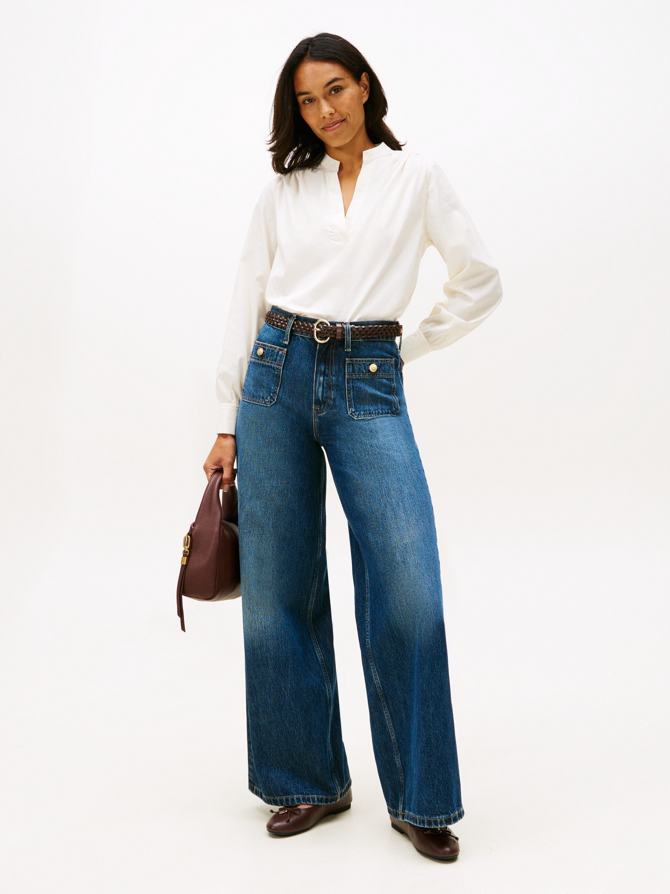 Tommy Hilfiger High-waist-Jeans DNM MINE 70'S WIDE LEG HW