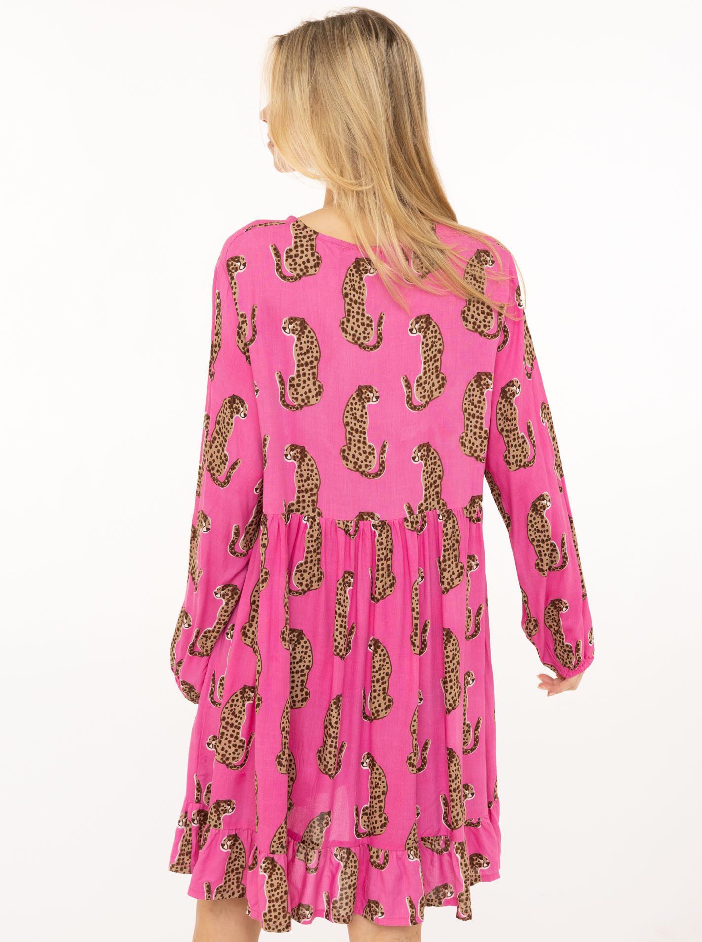 Zwillingsherz Sweatkleid "Loevely Leopard" Leopardenmotiv, mit Tassel, lange Ärmel, figurumspielend