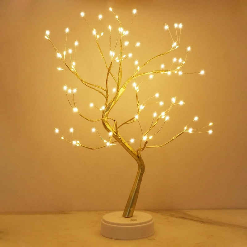 Gontence Leuchtzweig LED Lichterbaum,Bonsai Baum Licht Warmweiß Äste,108 LED Baum Lampe, Dekobaum Belichtet Baumbeleuchtung Innen Deko,USB/Batteriebetrieben