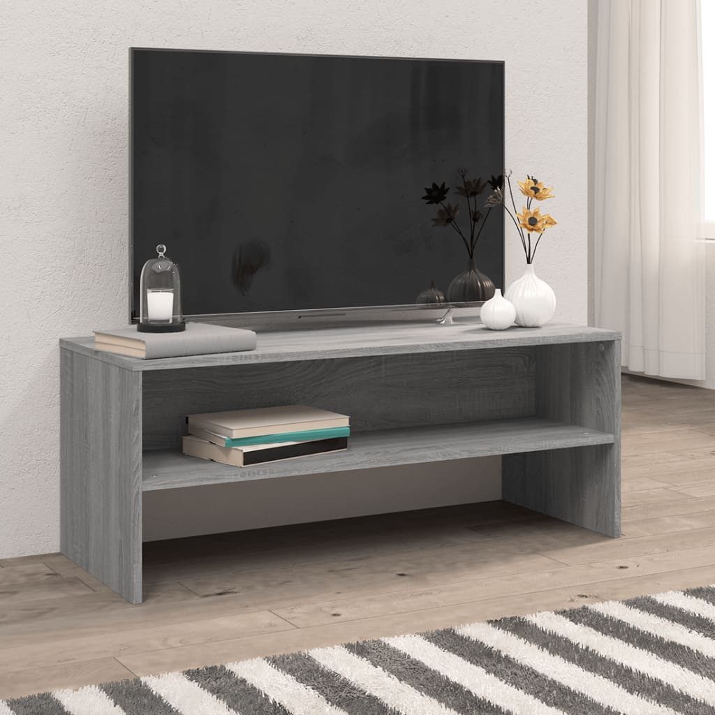 vidaXL TV-Schrank TV-Schrank Grau Sonoma 100x40x40 cm Spanplatte TV-Lowboar günstig online kaufen