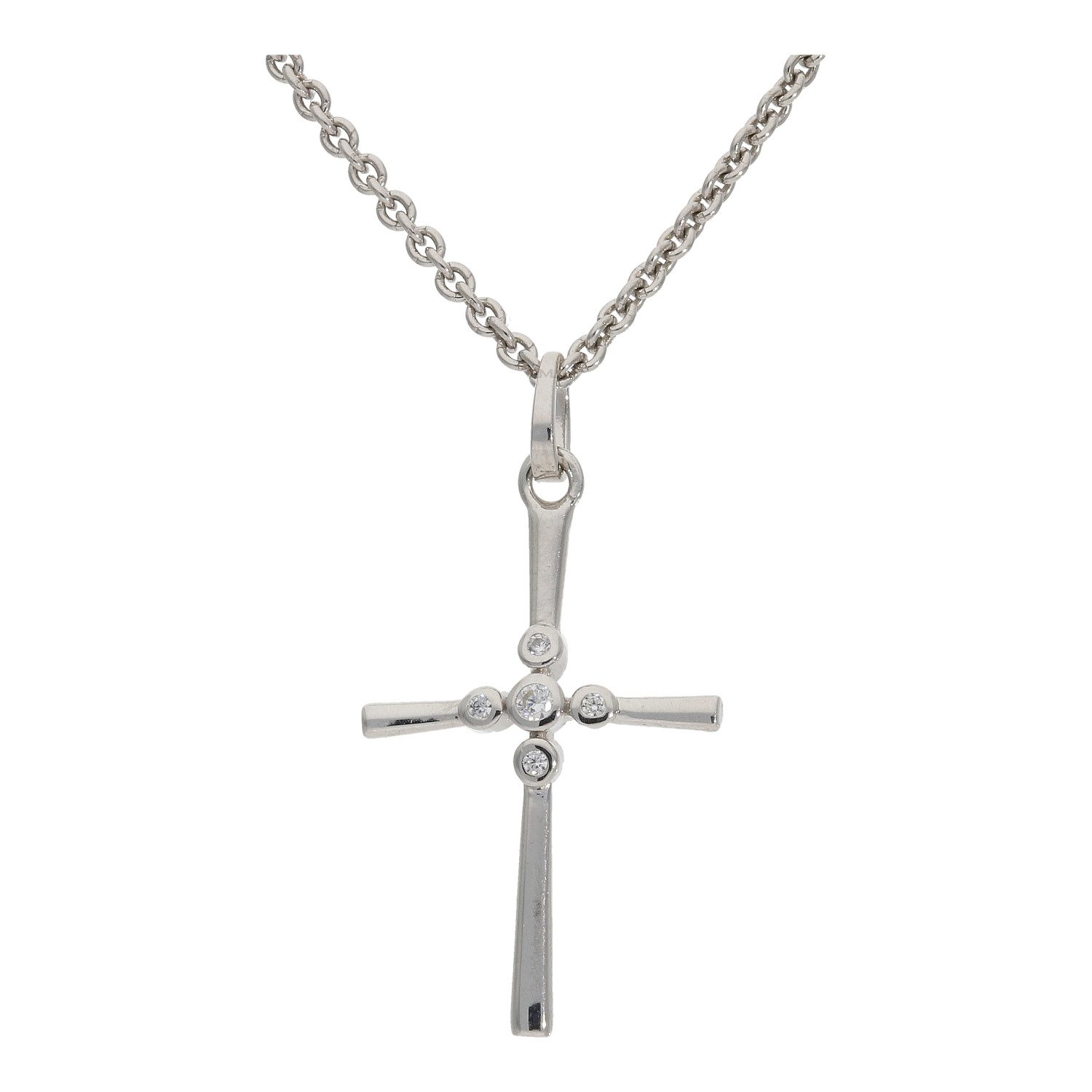 Kettenanhänger Damen Kreuz Anhänger Silber 925 mit Zirkonia JL20-02-1344 JuwelmaLux