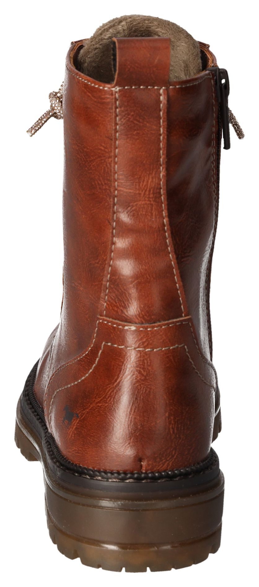 Mustang Shoes Schnürboots, Stiefelette, Blockabsatz, mit günstig online kaufen