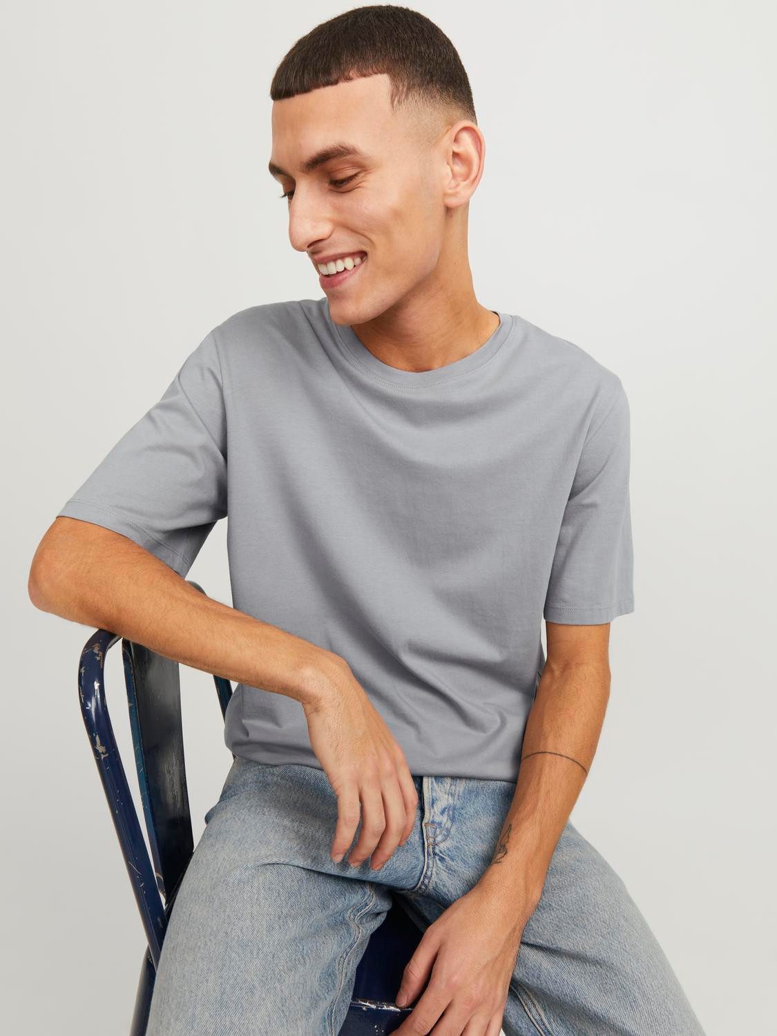 Jack & Jones Rundhalsshirt JJEORGANIC BASIC TEE SS O-NECK NOOS mit Rundhals günstig online kaufen