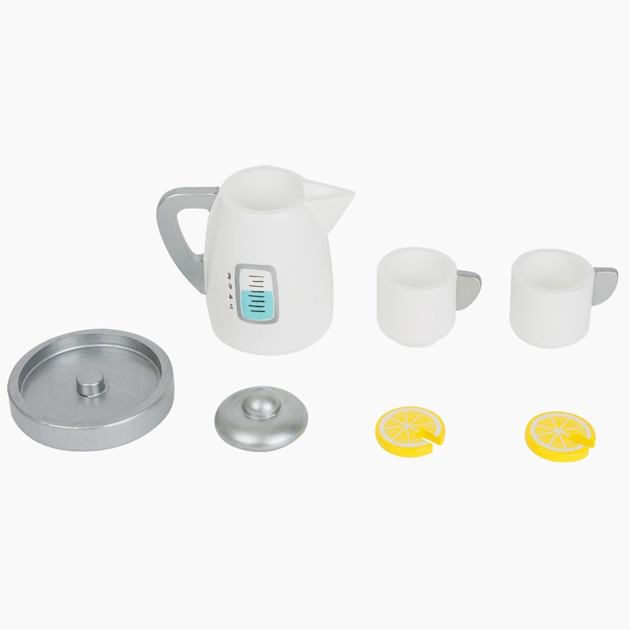 Small Foot Kinder-Wasserkocher Tee-Set mit Wasserkocher Kinderküche, (6-tlg), mit abnehmbarem Deckel