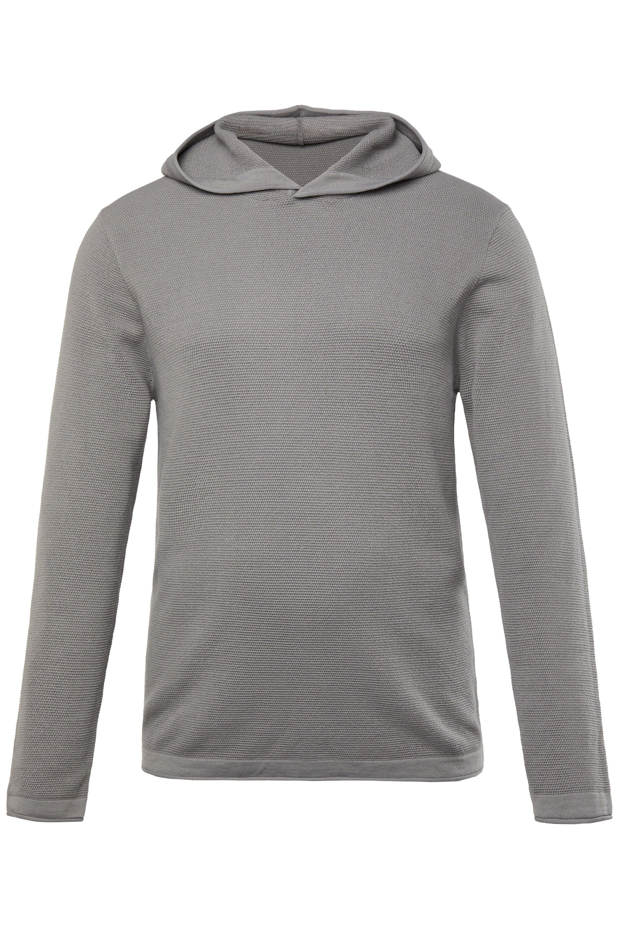 Rundhalspullover Strickhoodie Kapuze