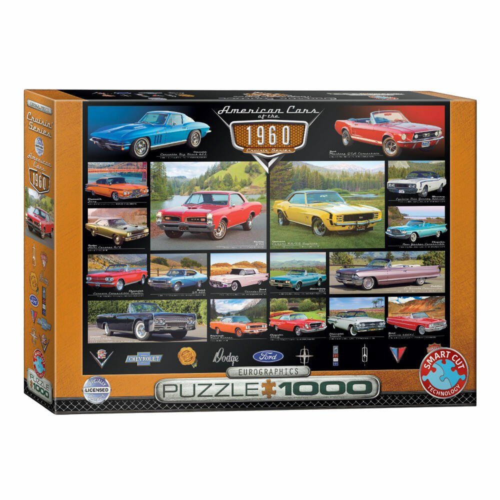 EUROGRAPHICS Puzzle American 1000 of the 1960s, Puzzleteile Cars