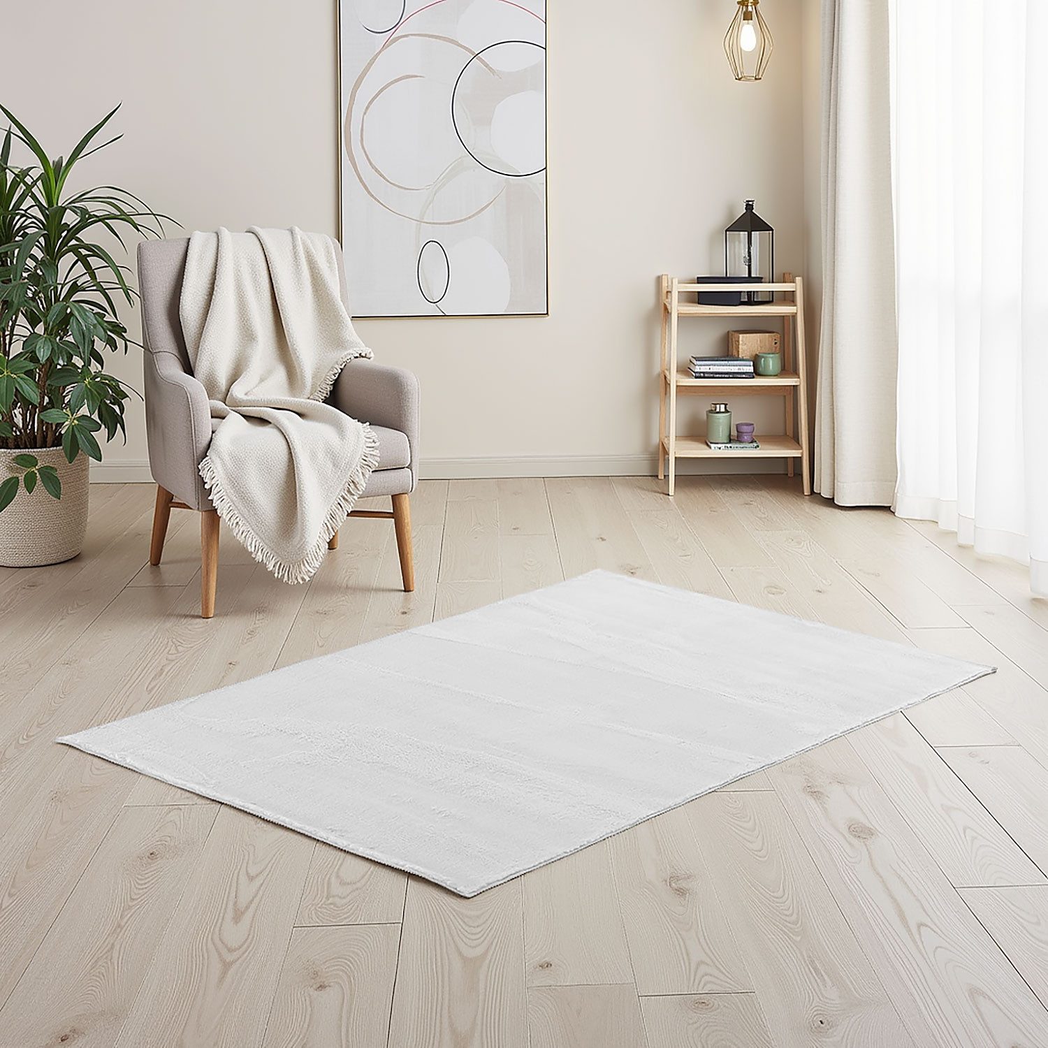 Homestyle4u Teppich 120x180 / 160x230 weich Wohnzimmer Kurzflor Flauschig pflegeleicht, Rechteckig, Grau, rutschfest, waschbar