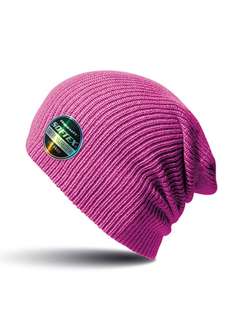 Sehr Long weich, Mütze Doppellagig, Herbst Design sehr Fuchsia Beanie (länger leicht Winter Goodman geschnitten)