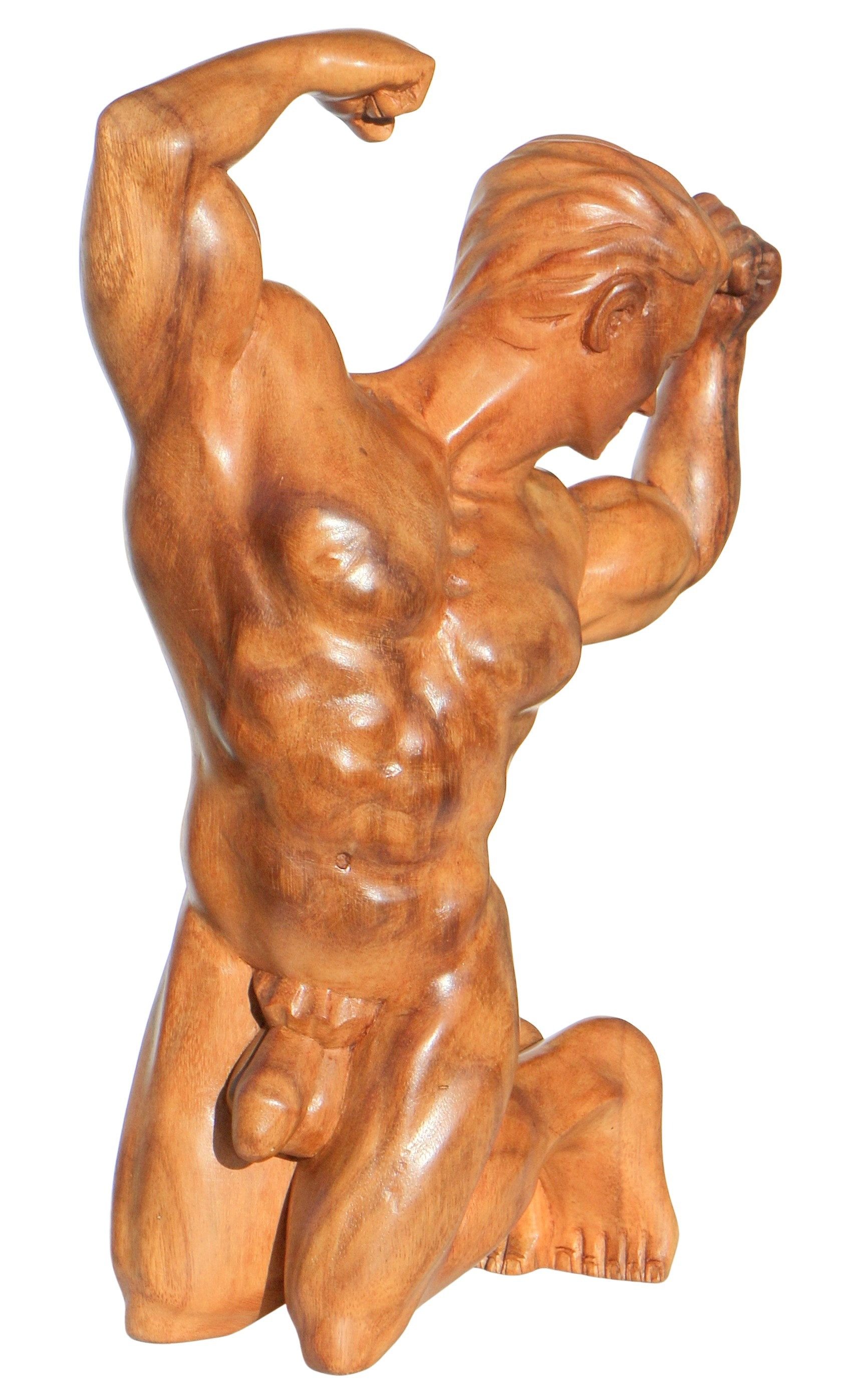 Wogeka Dekofigur Männer Torso Bodybuilder Holz-Figur günstig online kaufen