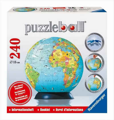 Ravensburger Puzzle Ravensburger puzzleball - Kindererde (englisch) + Booklet, 270 Teile, 270 Puzzleteile