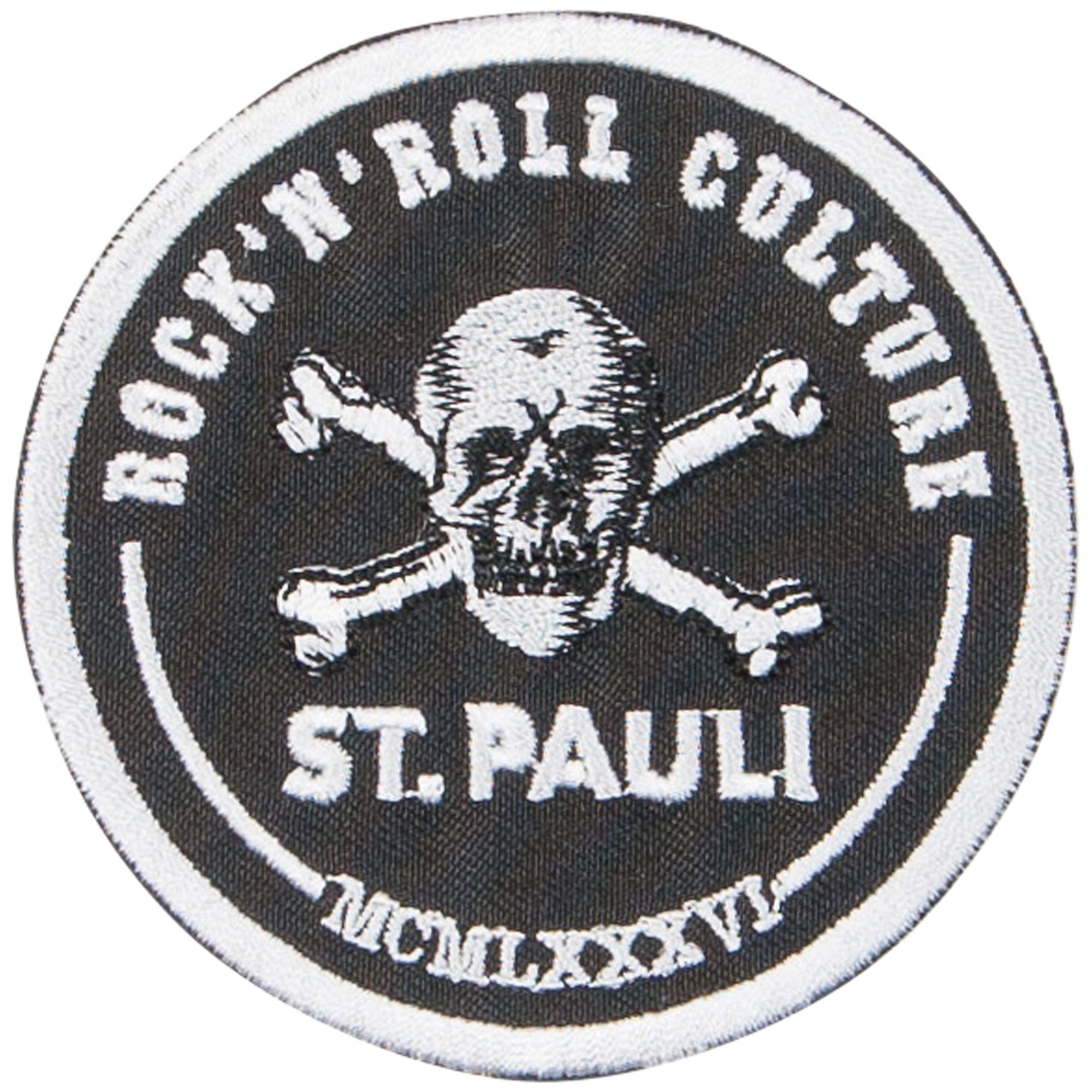 FC St. Pauli Aufnäher FC St. Pauli - Aufnäher RnR Football Club Totenkopf - schwarz, Baumwolle