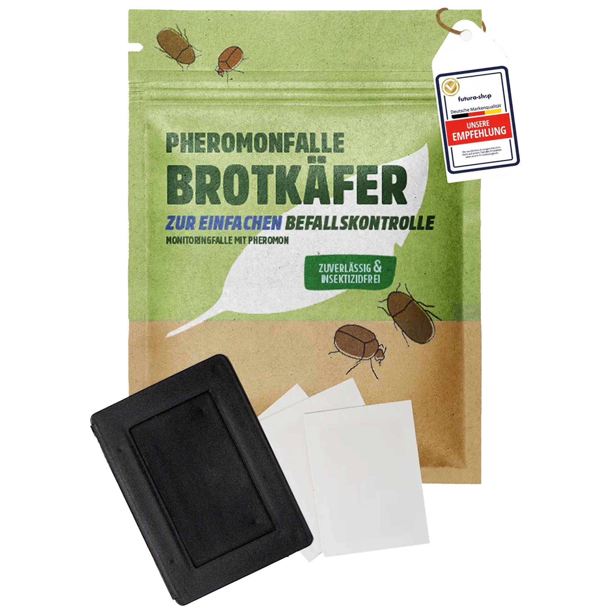 Futura-Shop Insektenfalle Brotkäferfalle giftfreie Pheromonfalle - insektizidfrei, Geruchsneutral