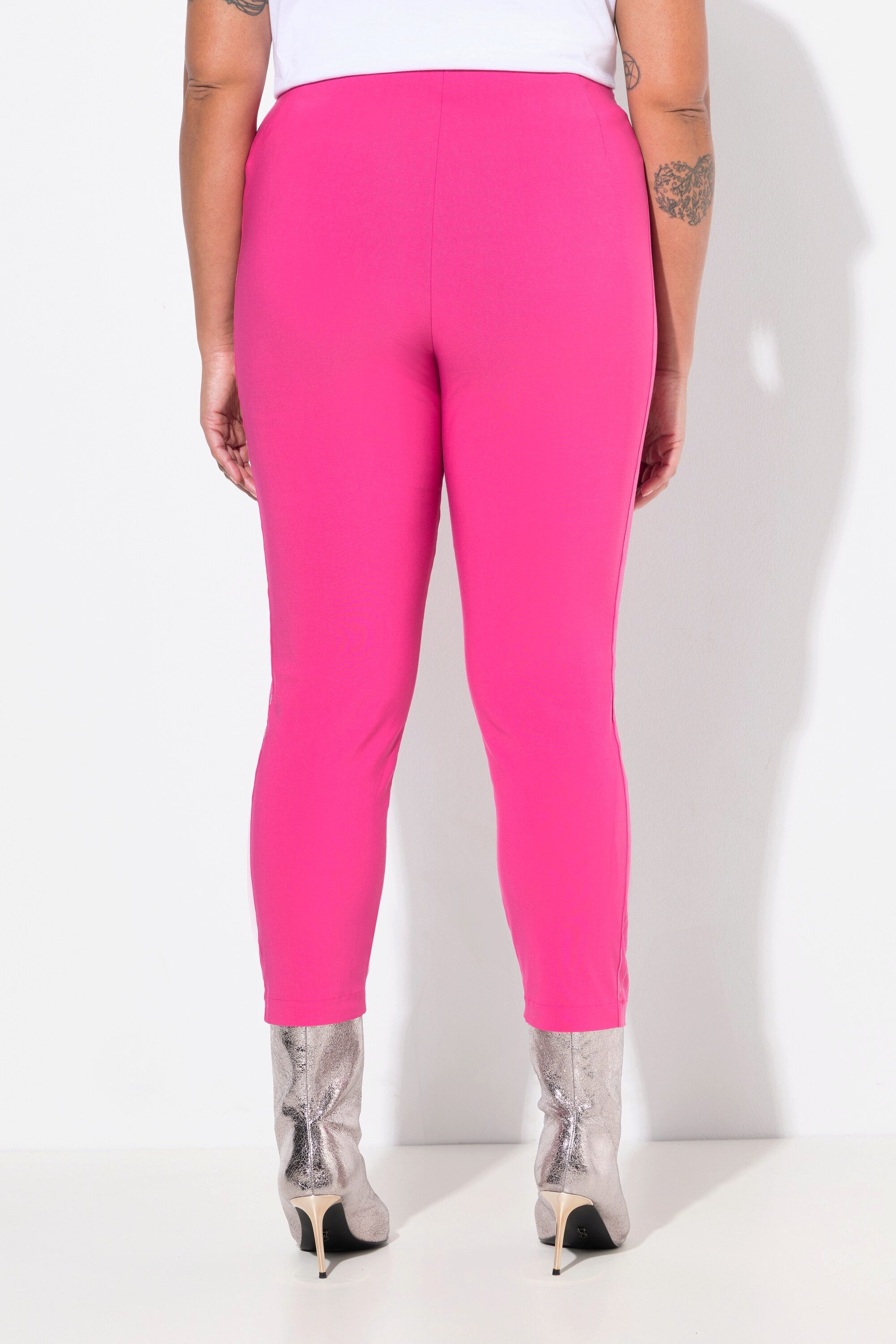 MIAMODA Schlupfhose Bengalin-Hose elastischer Slim Fit Metallic-Druck