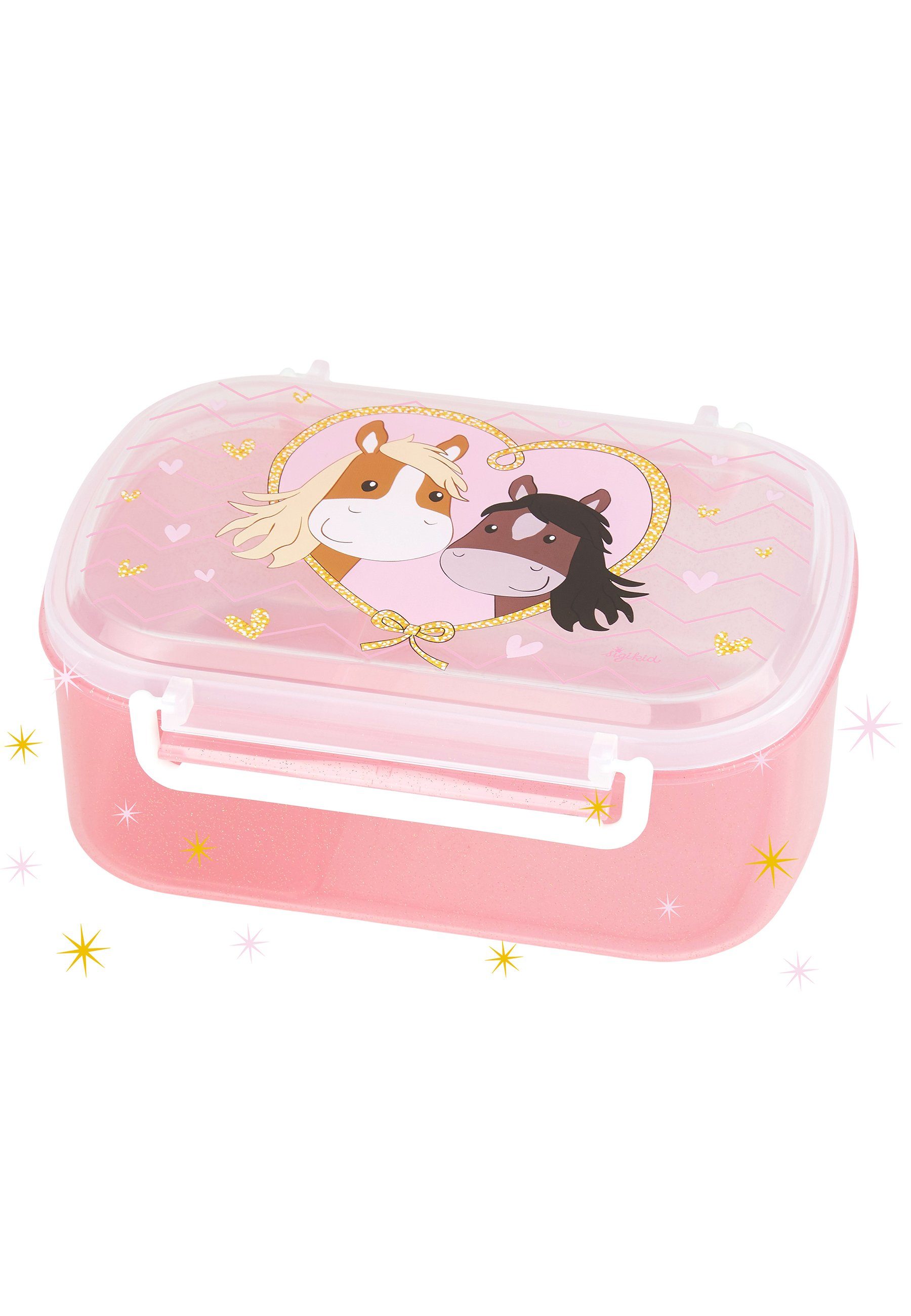 Sigikid Lunchbox Kinder Lunchbox Brotdose mit Rohkostschälchen, 100% Polypropylen, (1-tlg) roségoldfarben