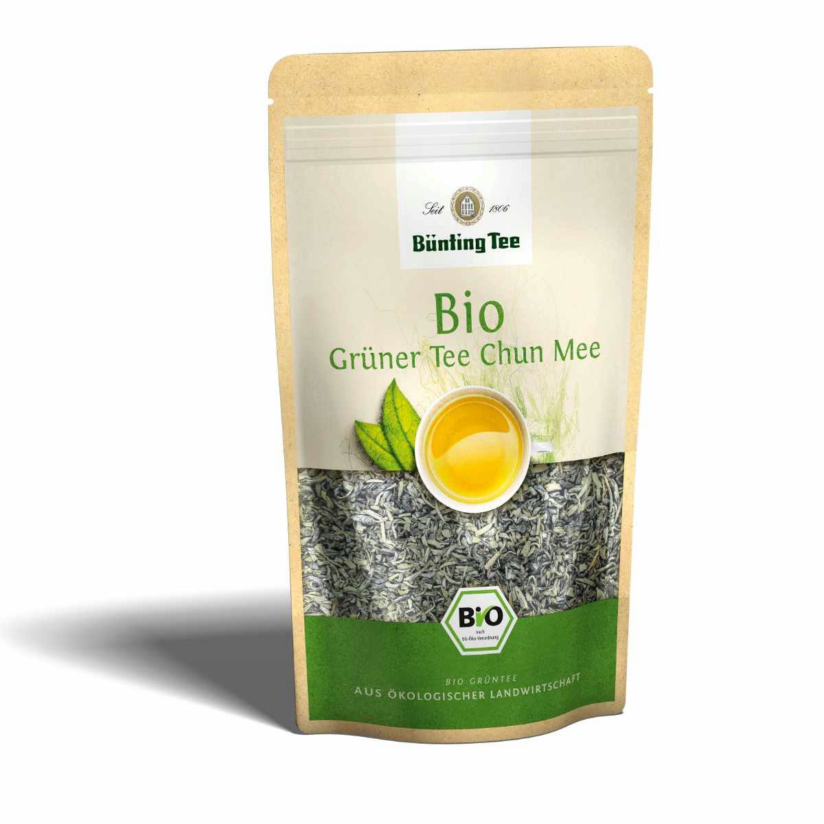 Bünting Tee Tee, Bünting Bio Grüner Tee Chun Mee loser Tee aromatisch fein herb 100g