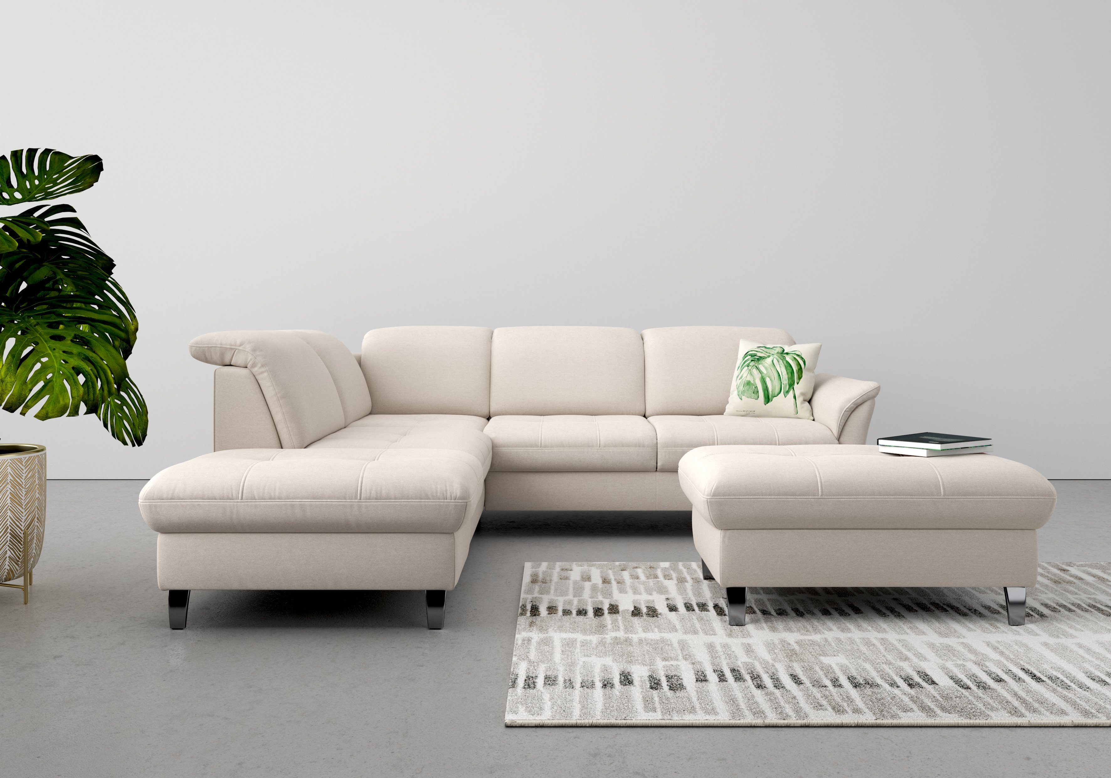 sit&more Ecksofa "Maggiore L-Form" wahlweise mit Kopfteilverstellung, Bettf günstig online kaufen