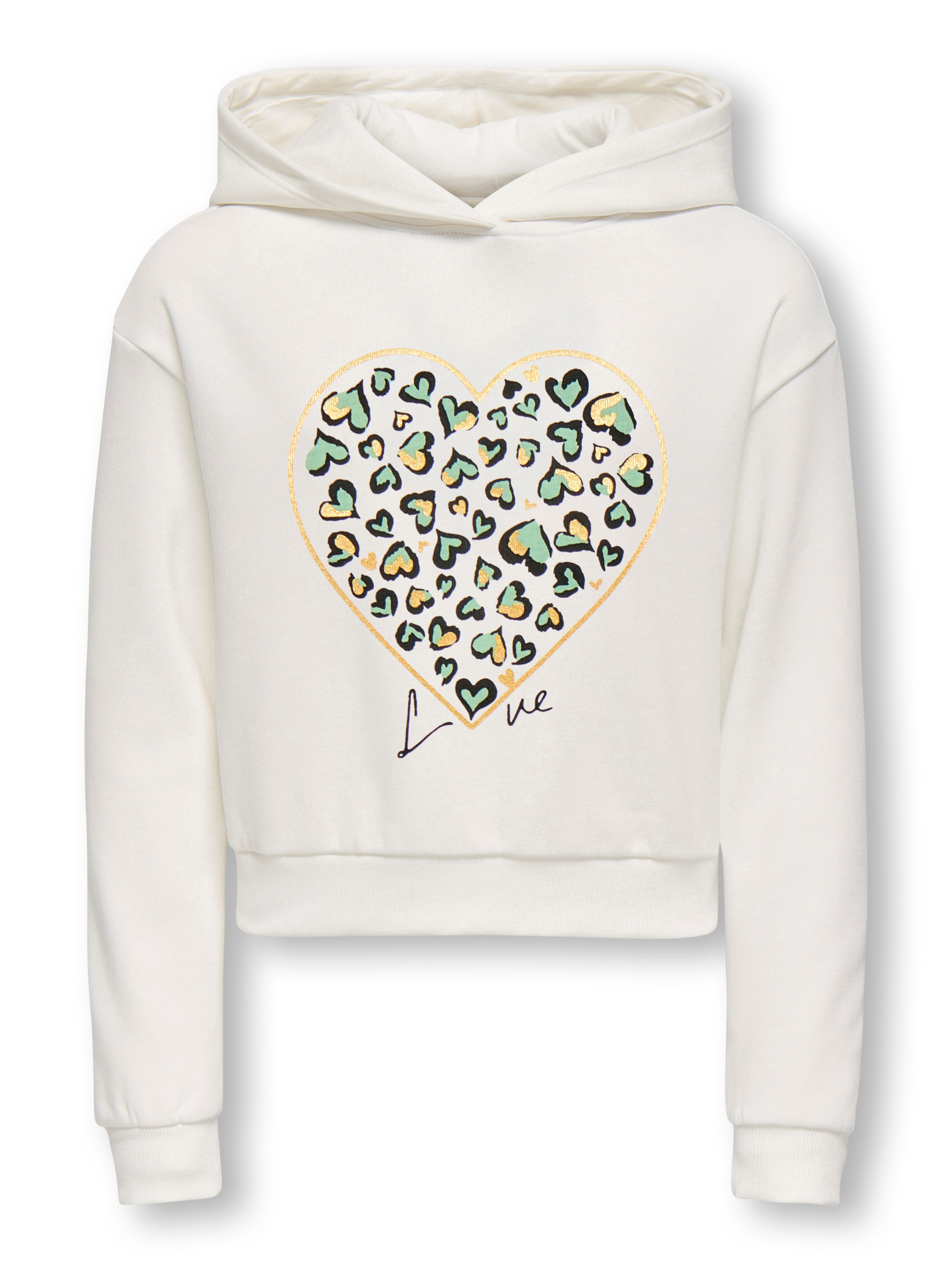 KIDS ONLY Kapuzensweatshirt KOGCOOPER LIFE LOV E LS HOOD FR SWT mit unterschiedlichen Motiven, je nach Bodyfarbe