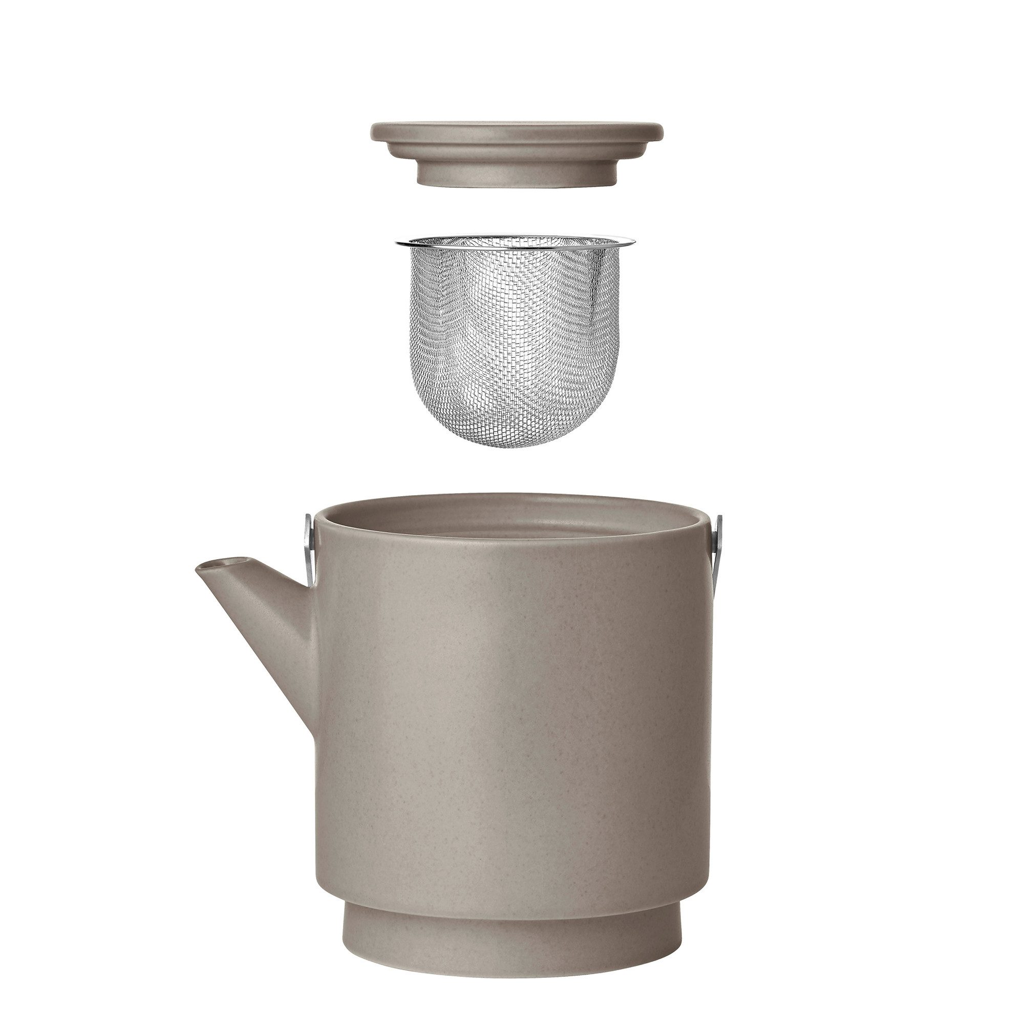 blomus Teekanne -MAKOTO- Teekanne mit Deckel, Kanne für Tee: Modernes Design, 1 l, (1-St), Zeitlose Teekanne, inkl. Teesieb, Metallhenkel mit sicherem Halt