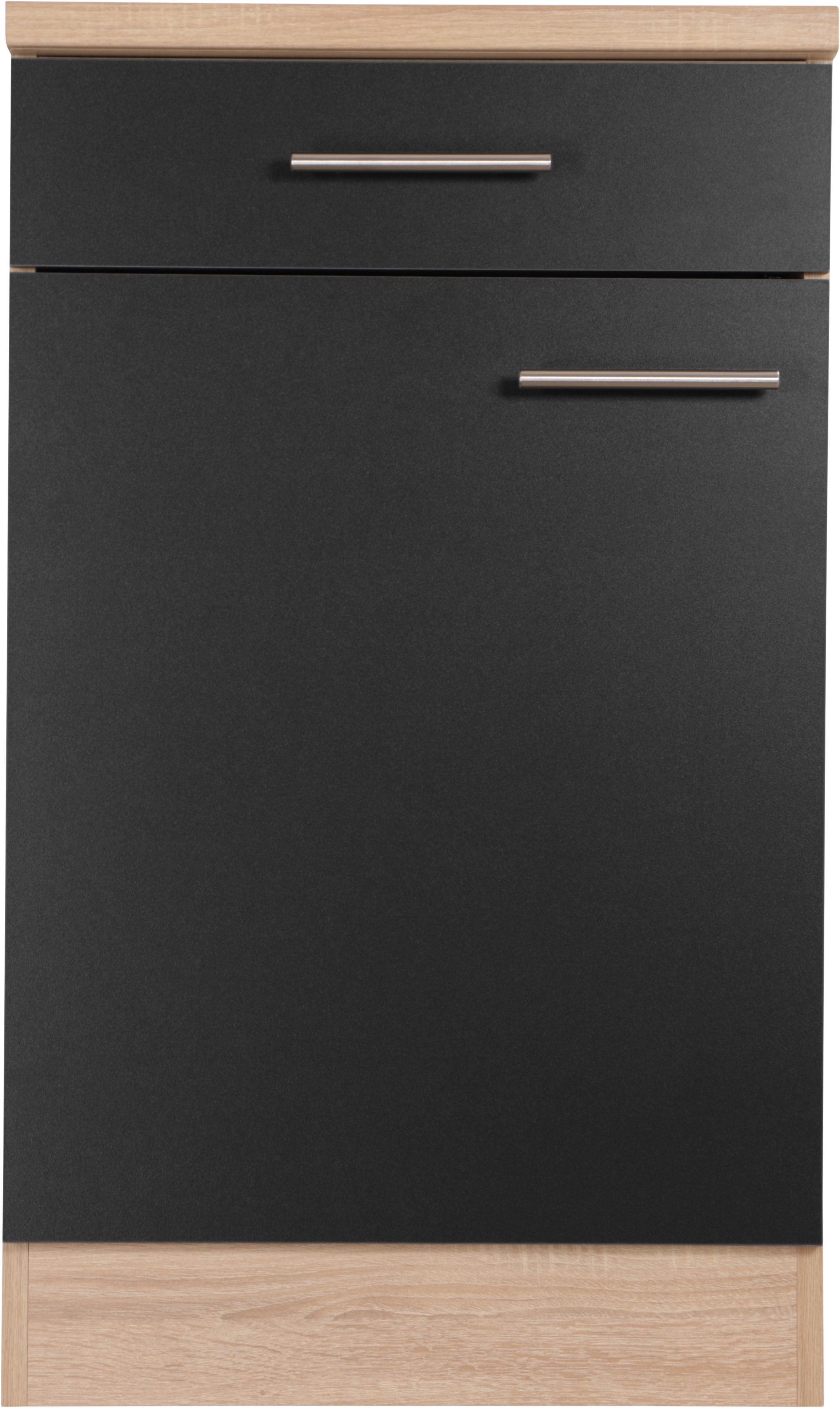RESPEKTA Unterschrank Merle Breite 50 cm, Soft-Close, Griffe aus Metall, 85 cm Arbeitshöhe