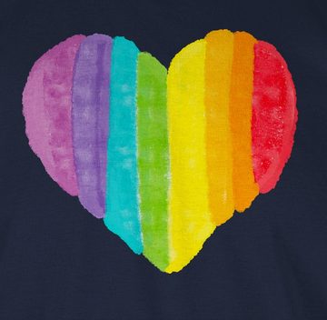 Shirtracer T-Shirt Regenbogen Herz LGBT Kleidung