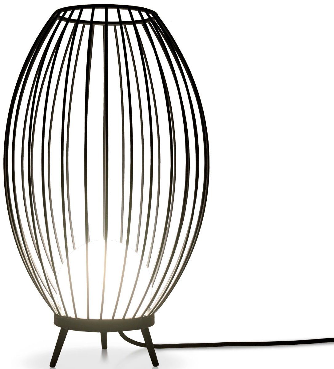 Paco Home Stehlampe AUZZURRA, LED fest integriert, Warmweiß, Outdoorleuchte LED 3000K Außenbeleuchtung Kabel 3m Terrasse IP54