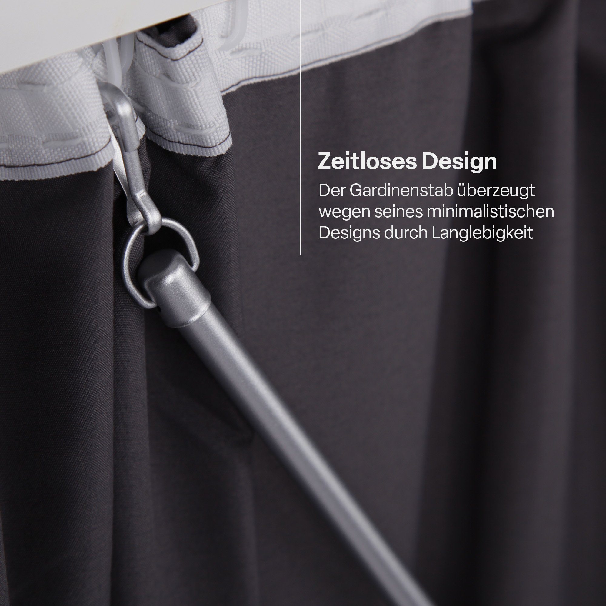 CHICAMPERA 2-tlg. Gardinenstangen-Set - Manuelle Vorhangstangen Für Perfekte Lichtregulierung