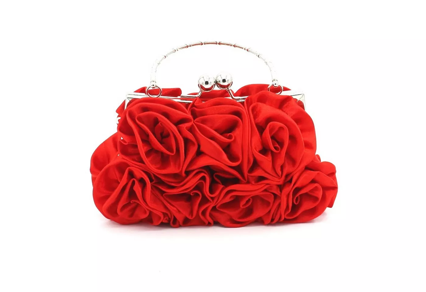 Zaewry Abendtasche Damen Abend-Clutch mit Blumenmuster aus Satin, Handtasche, mit abnehmbarem Schulterriemen für Hochzeit, Party und Abiball