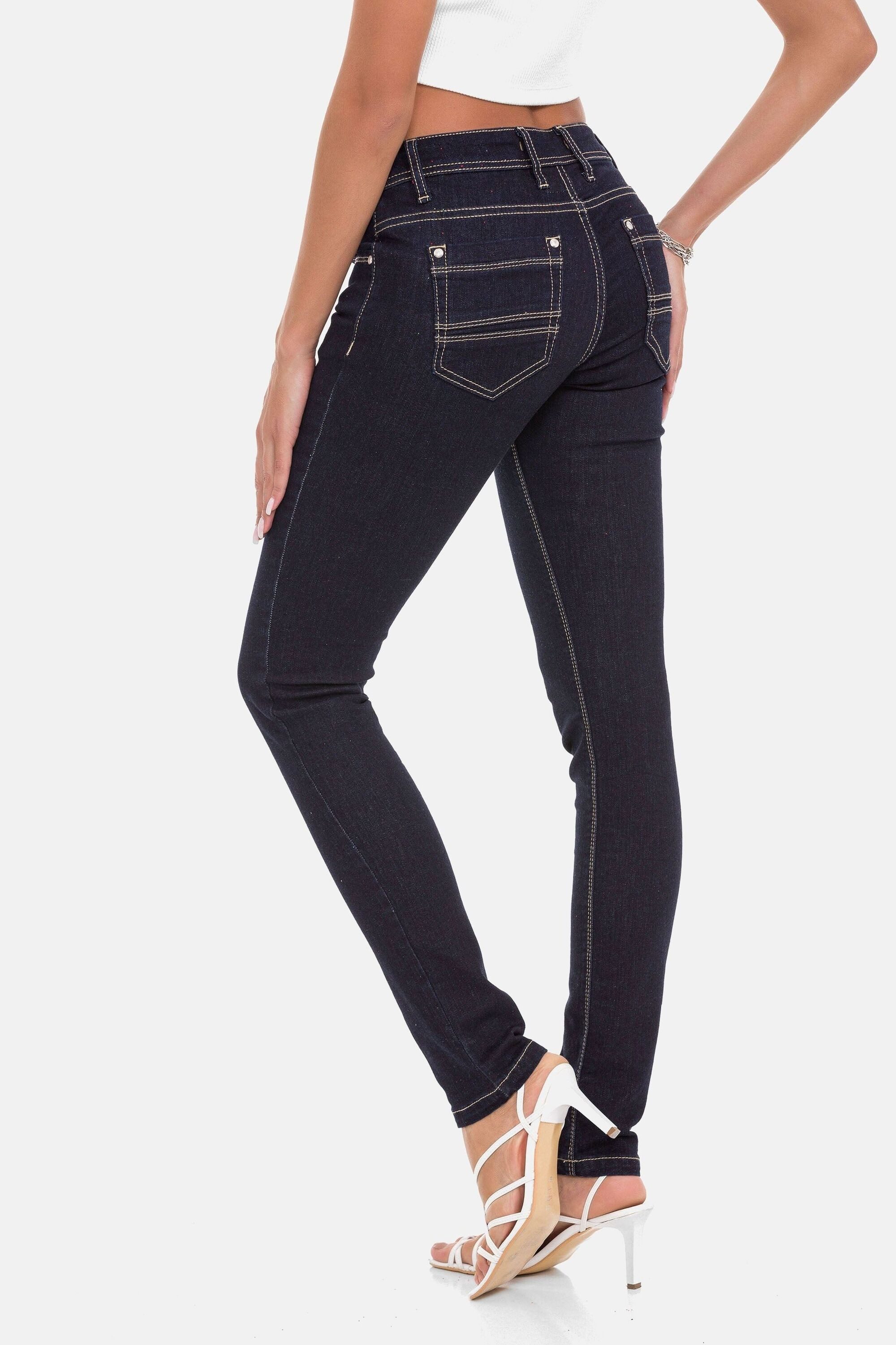 Cipo & Baxx Slim-fit-Jeans Jeans im Used-Look, WD443 – Bild 3 von 5