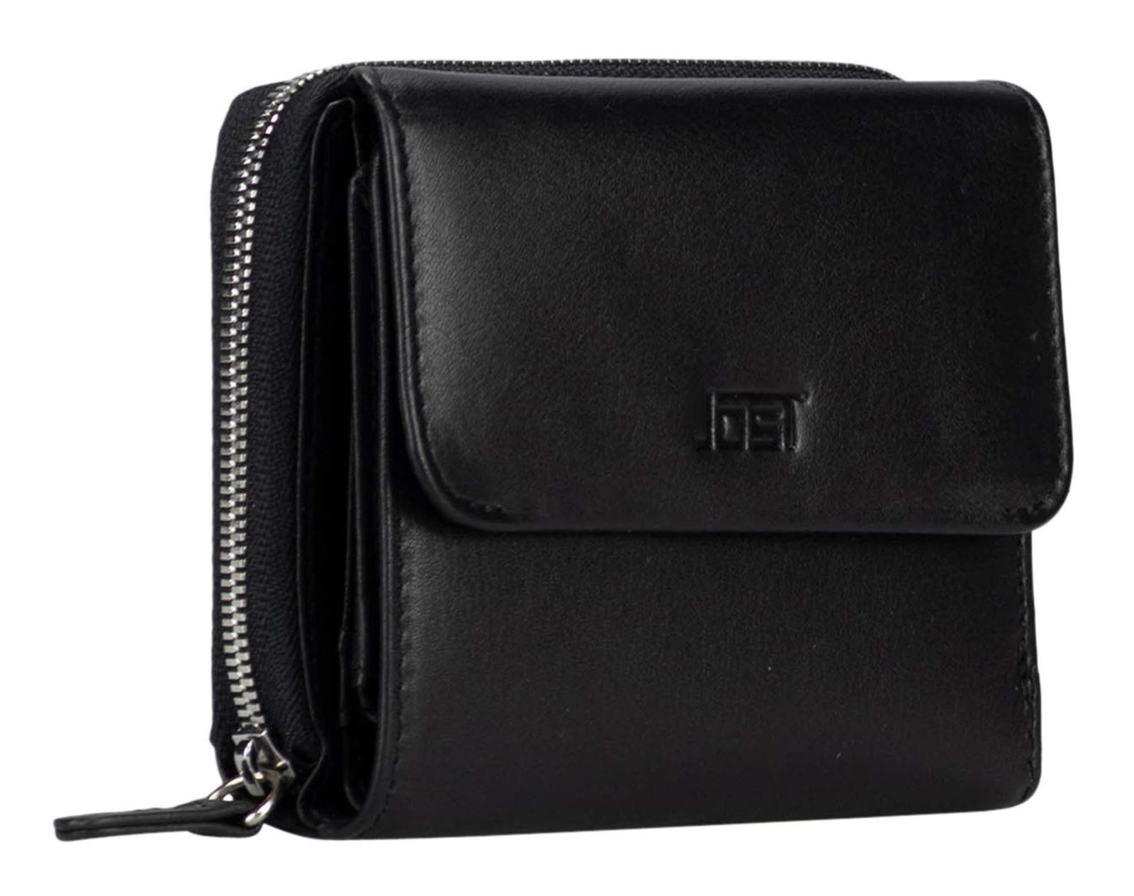 Jost Geldbörse Zip Wallet, aus echtem Leder mit RFID-Blocker Schutz
