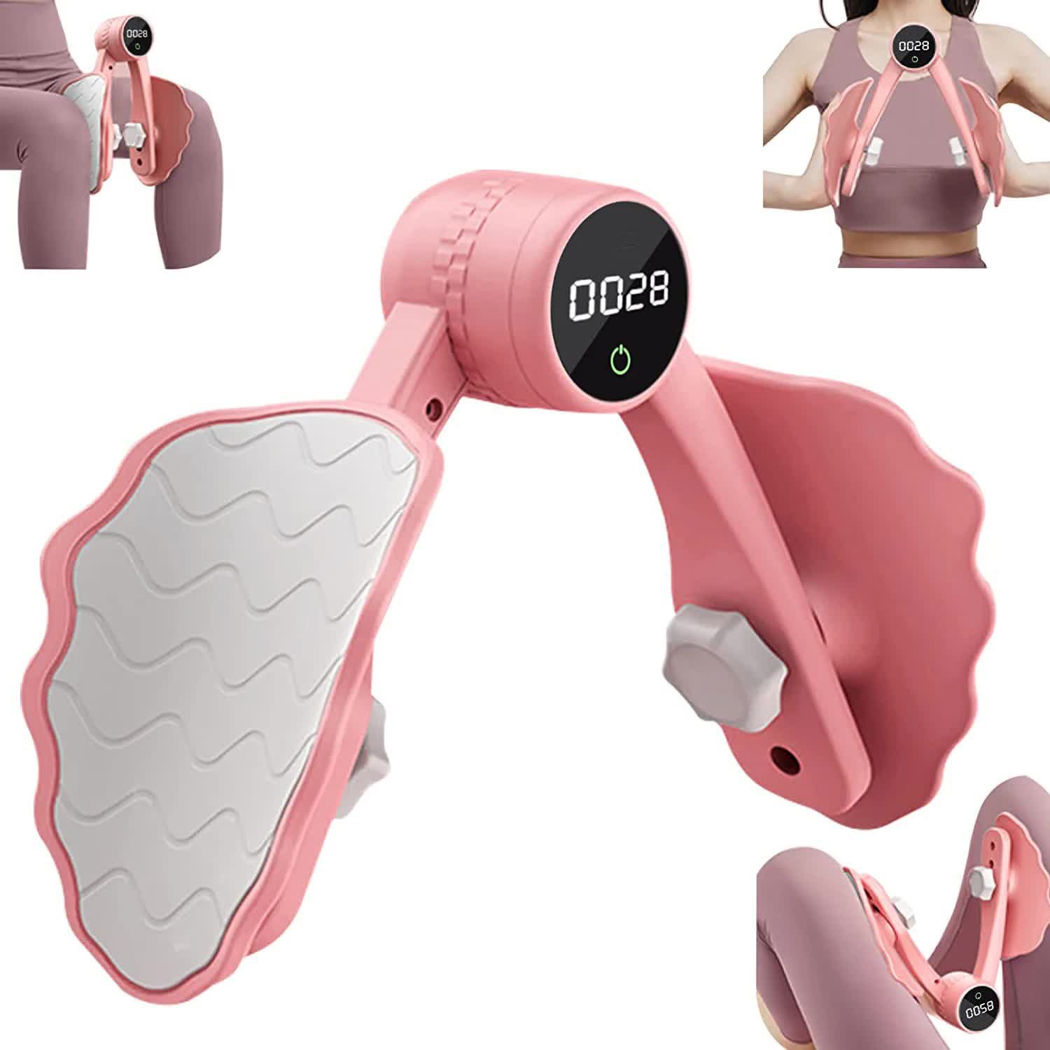 ibettertec Beckenbodentrainer Oberschenkeltrainer Beckenbodentrainer mit Zähler für Frauen, Stärkeeinstellung mit Drei Gängen und Intelligenter Datenchip, Po Trainer Beintrainer,Beine Trainingsgerät für Zuhause Damen Frau