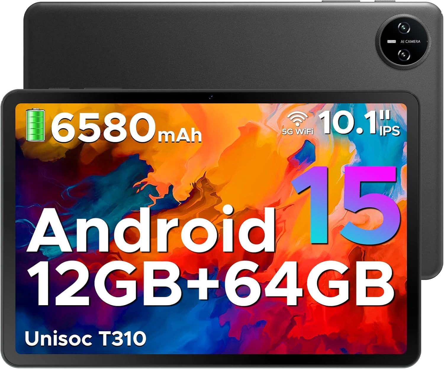 DOOGEE 3 GB RAM 6580mAh Bluetooth 5.0 Gaming Tablet (10", 64 GB, Android 15, Leistungsstarkes Gerät mit vielseitigen Funktionen für den Alltag)