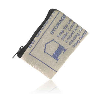 Yimuka Mini Geldbörse Handgenähte Geldbörse aus recycelten Zementsäcken (1-tlg)