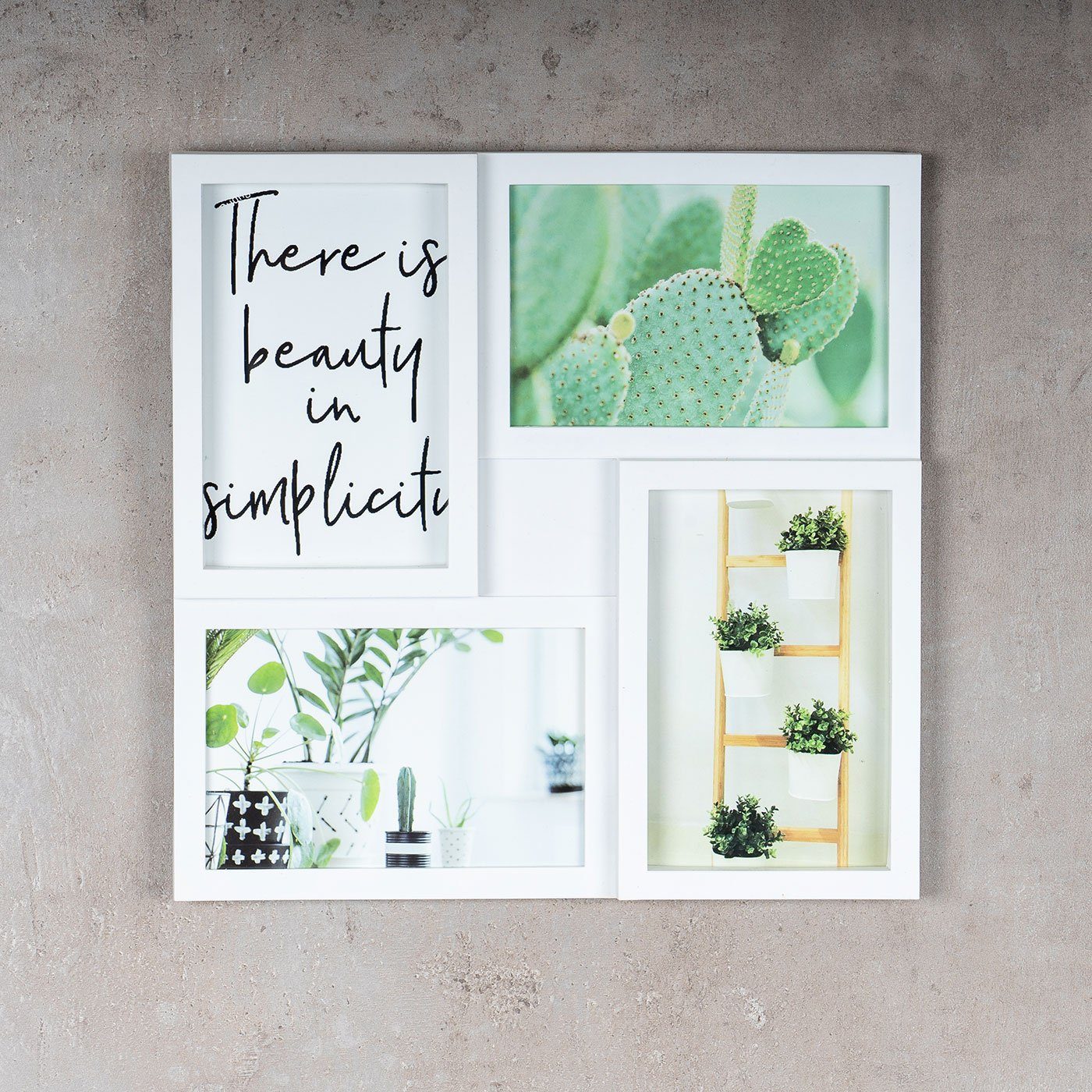 Levandeo® Bilderrahmen Collage, Bilderrahmen 4 Fotos 10x15cm Foto Aufstelle günstig online kaufen