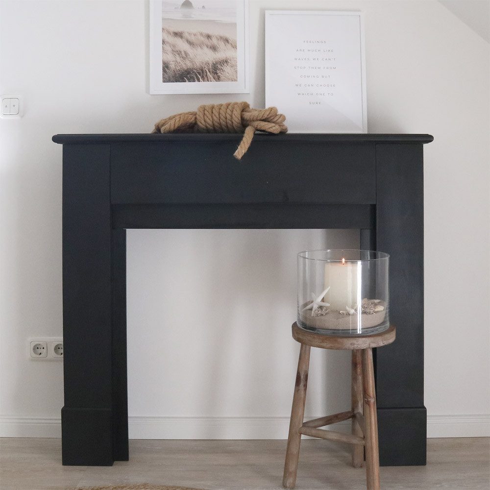 Grafelstein Konsole Kaminkonsole SCANDIC aus Holz Kaminumrandung schlicht Dekokamin Nordic