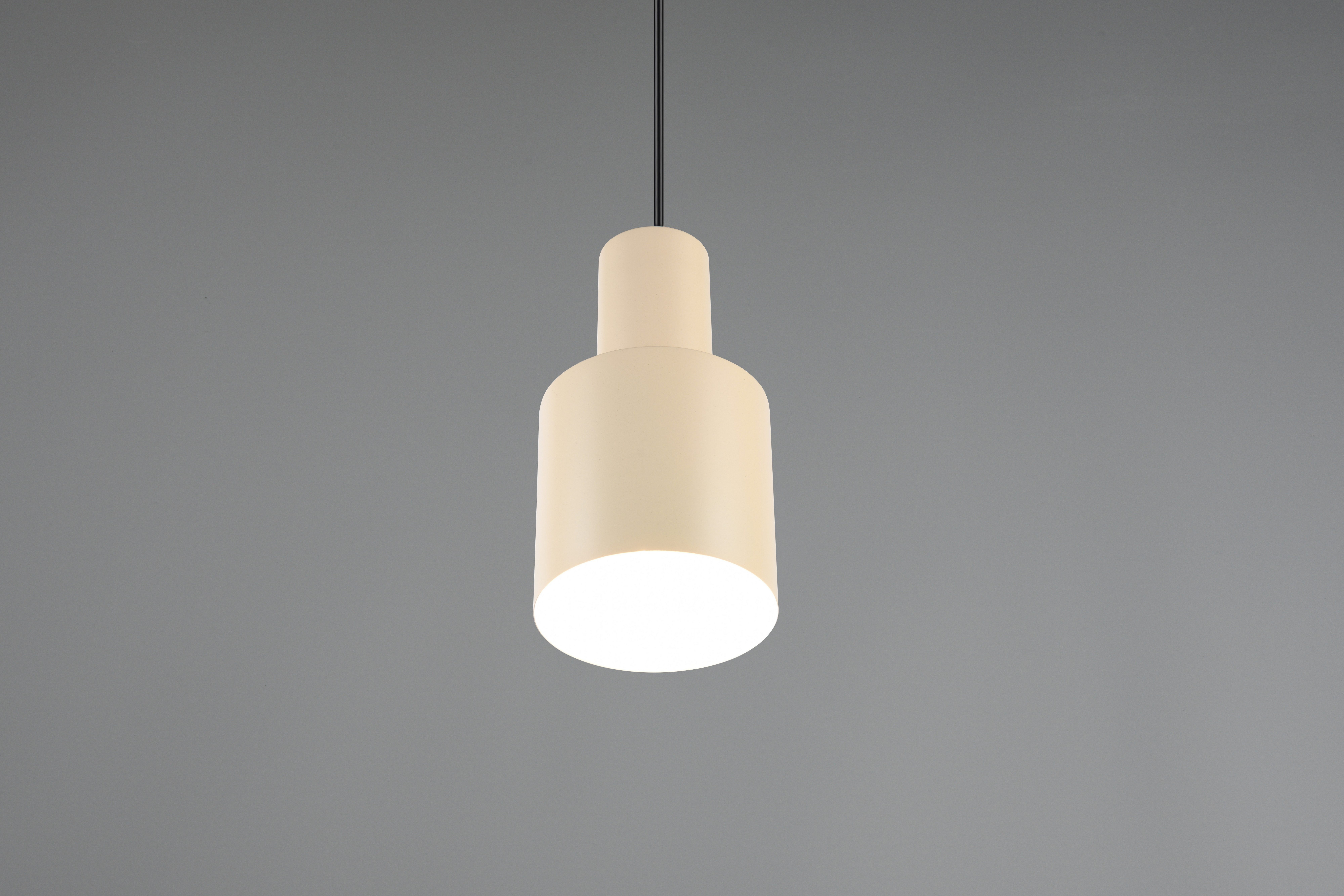 TRIO Leuchten Pendelleuchte AGUDO, Hängelampe 1-flammig, exkl 1xE27 max 10W, höhenverstellbar, Leuchtmittel wechselbar, warmweiß - kaltweiß, Hängelampe Ø 12cm,  – Bild 5 von 5